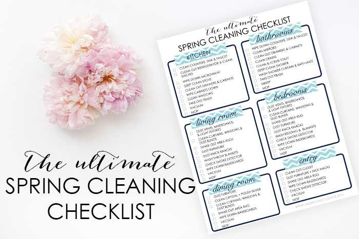 Comprehensive Spring Cleaning Checklist + Free Printable