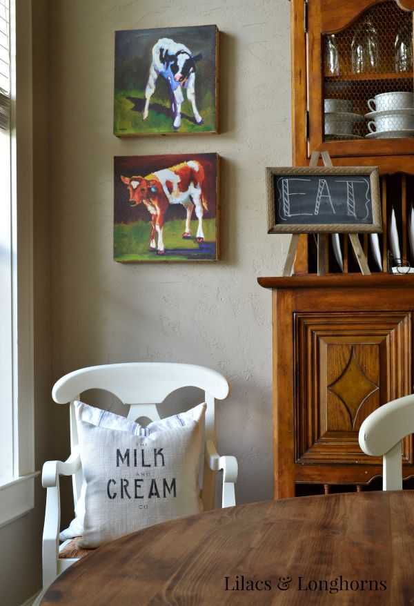 DIY Stenciled Grain Sack Pillows by Lilacs and Longhorns, 20 DIY Farmhouse Projects 