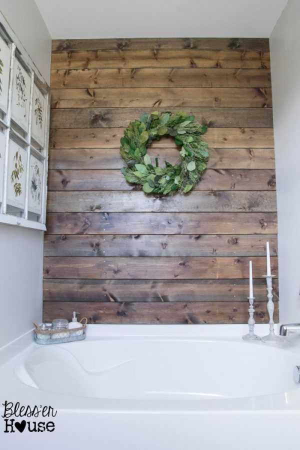 Install a Plank Wood Wall by Bless'er House, 20 DIY Farmhouse Projects 