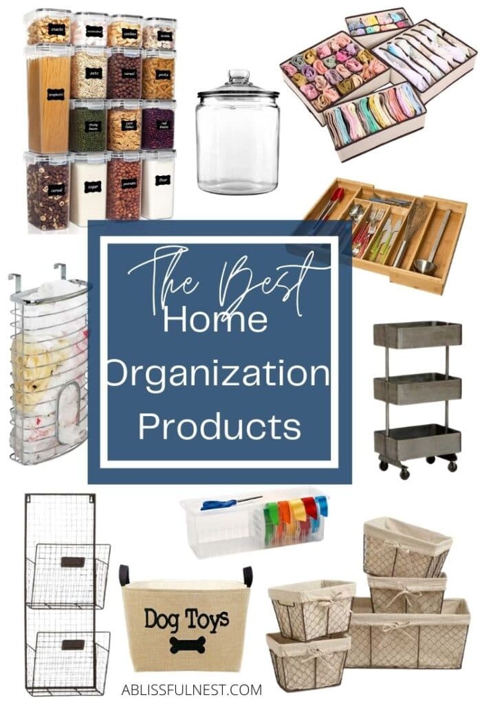 Organization ideas for every room of the house. From drawer organizers to label systems, these are all the top organization products! #ABlissfulNest #organization #organizationideas