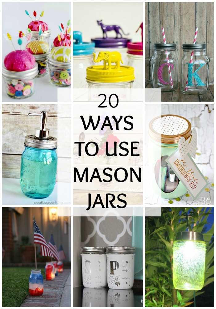 20 Ways to Use Mason Jars