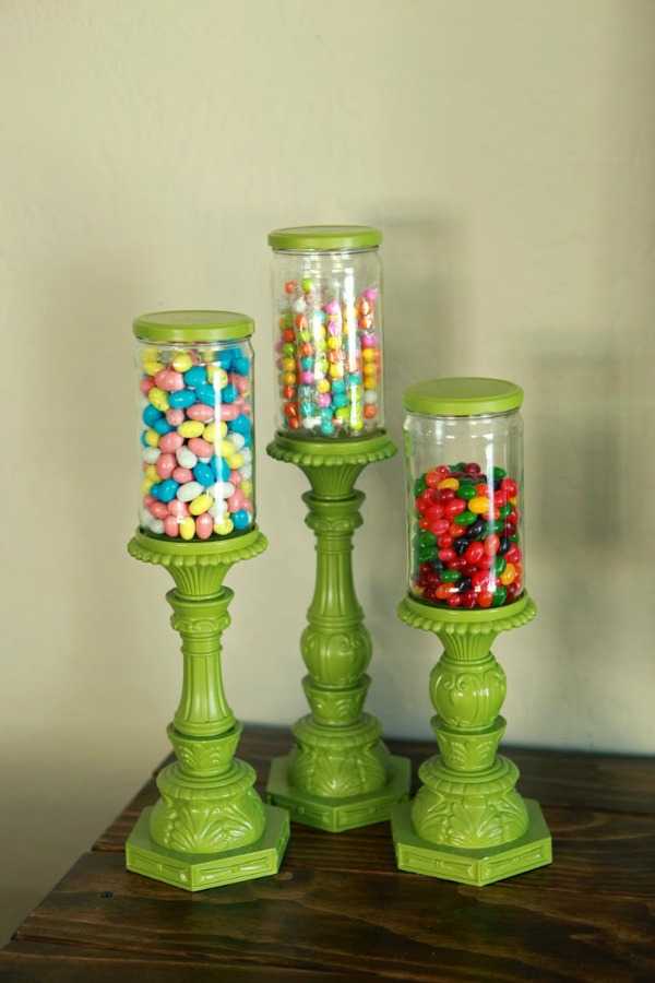 Candy Jar Pedestals, 20 Ways to Use Mason Jars 