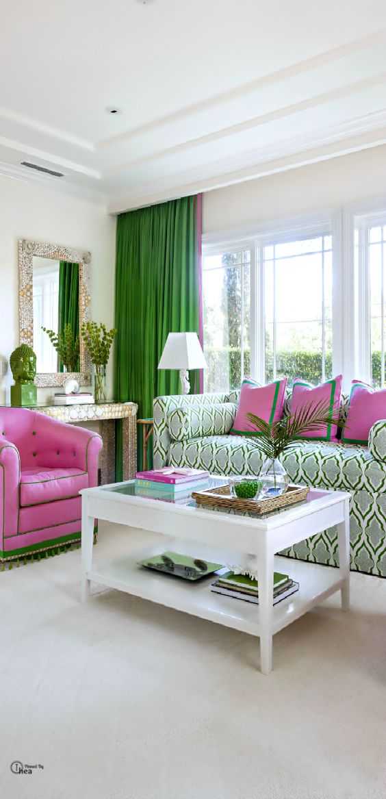 Decorate With Hot Pink In Your Home - Pink And Green Decor Ideas