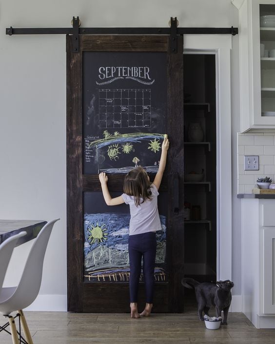 Sliding barn doors are everywhere and these are great ideas to help you select the barn door styles right for you. See more on https://ablissfulnest.com/ #bardoor #farmhouse #fixerupper