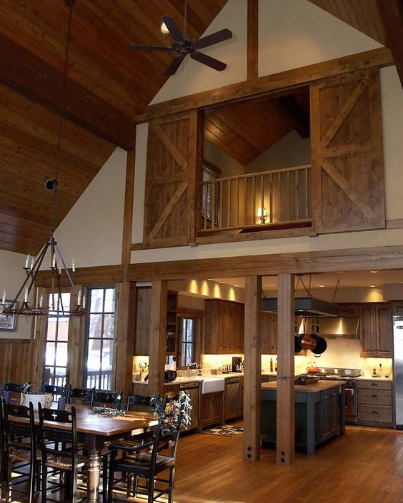 Rocky Mountain Log Homes, 20 Sliding Barn Door Ideas via A Blissful Nest
