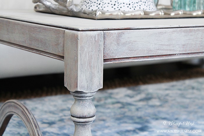 Seal your weathered wood finish with a final coat of polyurethane to preserve and protect your furniture's surface. 