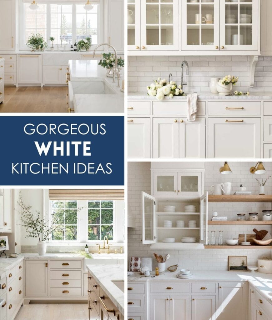 collection of white kitchens