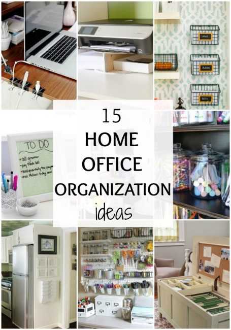 15 Ways to Organize Your Home Office by A Blissful Nest