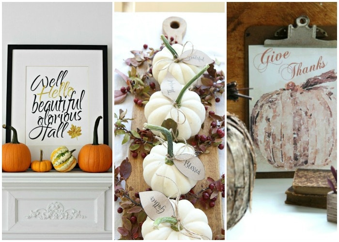 Free Fall Printables To Decorate With This Season
