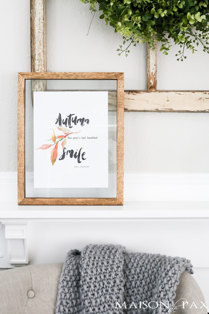30 of THE BEST fall free printables! Love this one! http:ablissfulnest.com/ #freeprintable #falldecor