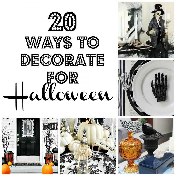 Get 20 tips on how to decorate for Halloween from some of the top home bloggers! These tips are amazing! https://ablissfulnest.com/ #halloweendecor #halloweendecorating 