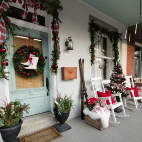 Image for Red + White Holiday Porch
