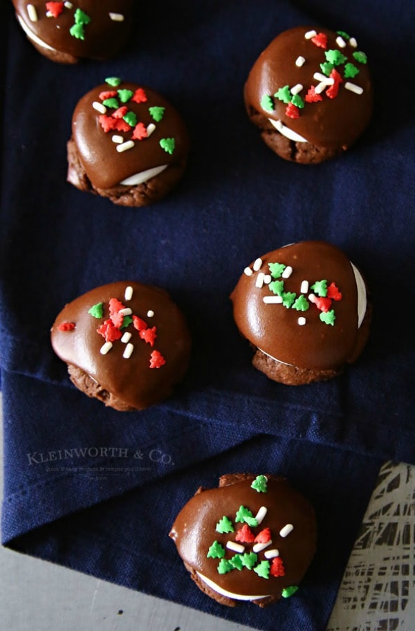Chocolate Marshmallow Cookies, 30 Delicious Christmas Cookie Recipes via A Blissful Nest