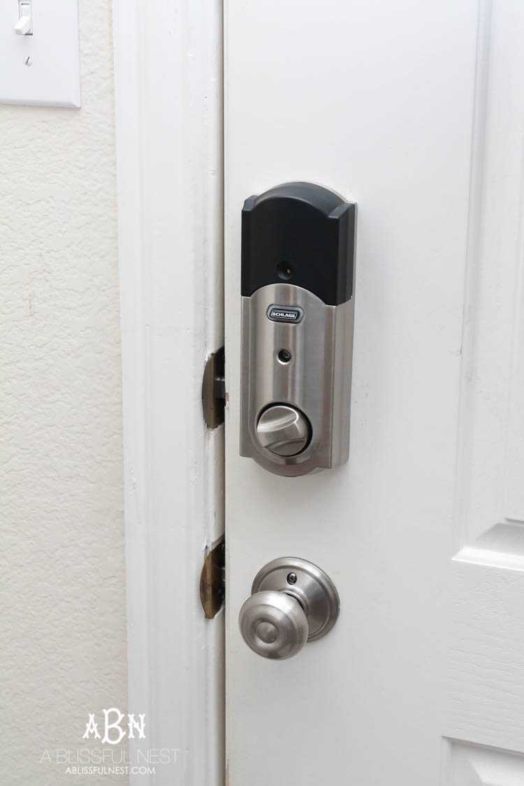 Get your home ready for the holidays with a simple and easy update. I ADORE Schlage hardware and its stylish look and secure features! See more on https://ablissfulnest.com/ 