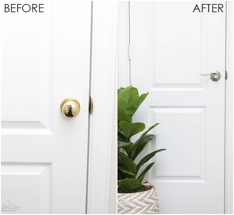 Love this simple and inexpensive way to update your home! Schlage hardware is gorgeous quality hardware for your home. See more on https://ablissfulnest.com/ SchlageInteriorInspo SchlageOpenPossibilities AD