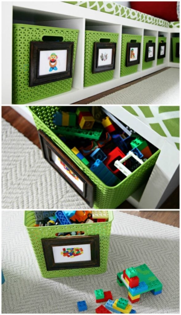 These are THE BEST playroom organization ideas! So many ideas to get your kids toys corralled and organized. See more on https://ablissfulnest.com/ #playroomorganization #organizationideas