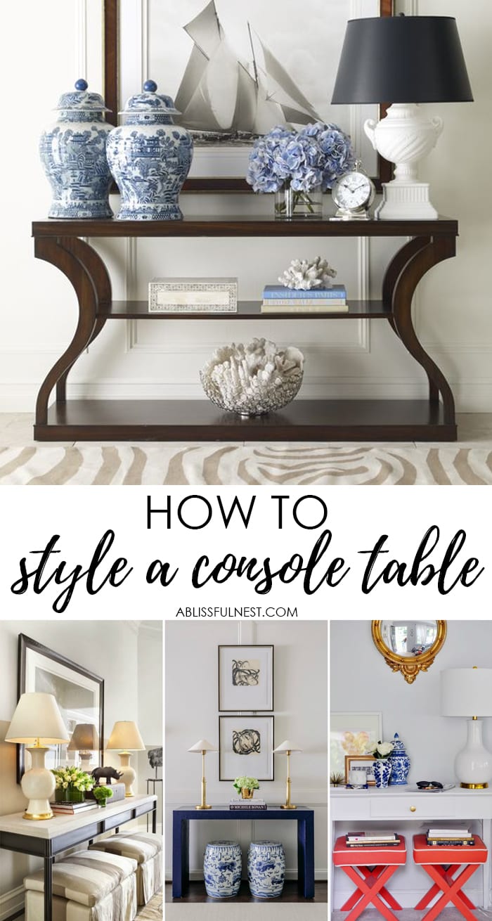 how to decorate a console table