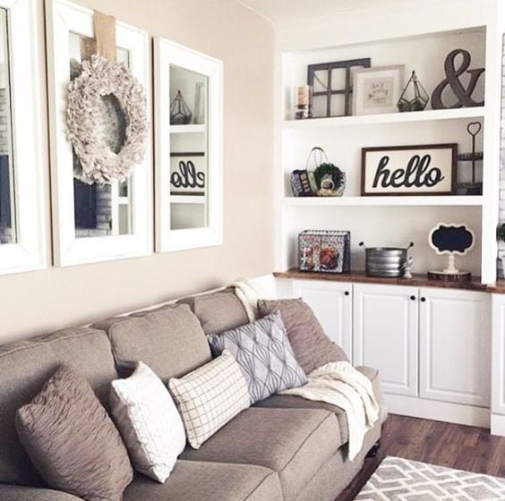 Create a family friendly living room that is still stylish yet kid friendly, head over to https://ablissfulnest.com/ for all the tips! #interiors #livingrooms #kidspaces