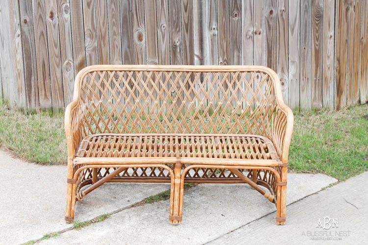 rattan bench target