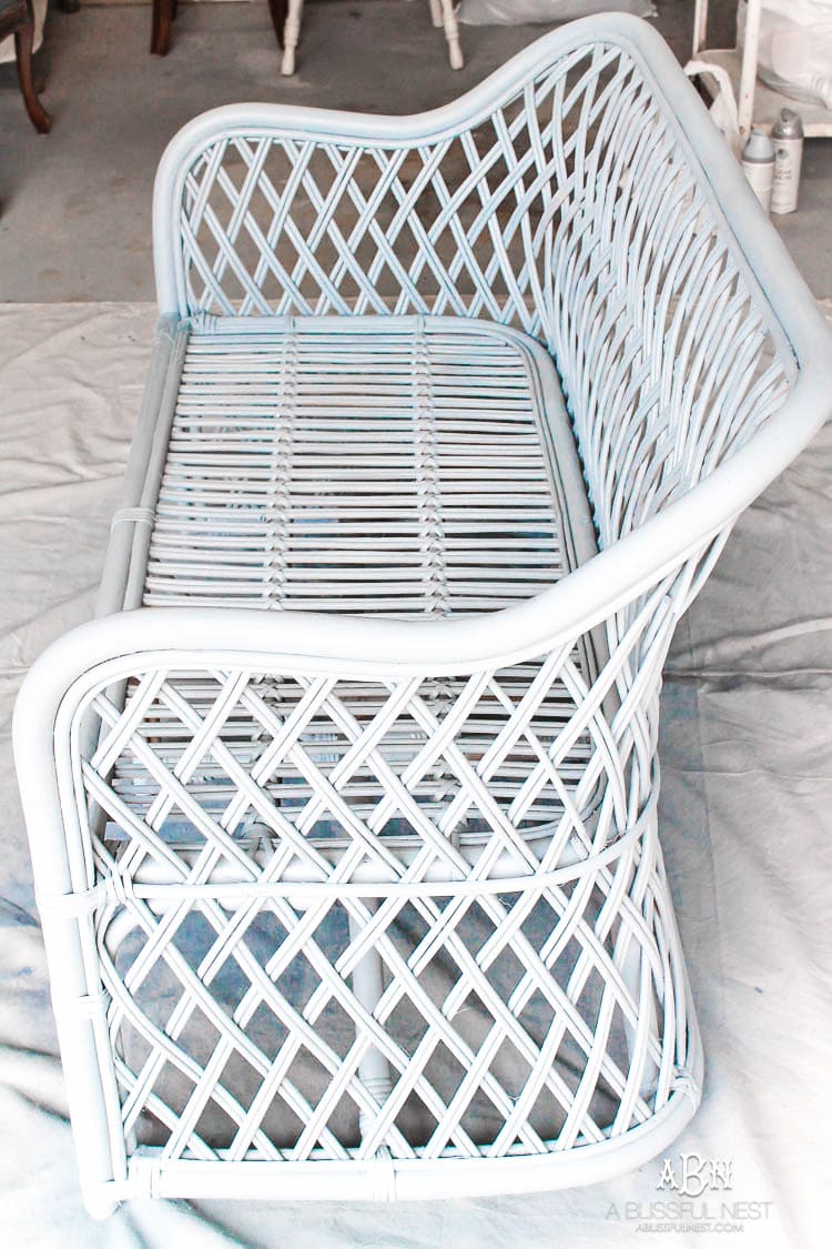 This is such an amazing transformation on this DIY rattan bench makeover! I love the new Devine paint colors from Target!! #ad #DevineTargetStyle