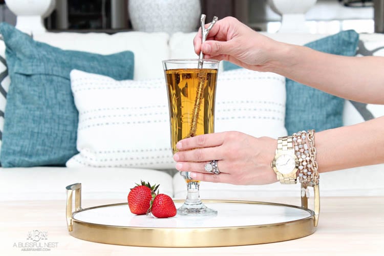 This is such a delicious beer cocktail recipe! Love the mix of strawberries and lime. See more on https://ablissfulnest.com/ #ad #totalwine #cocktailrecipe