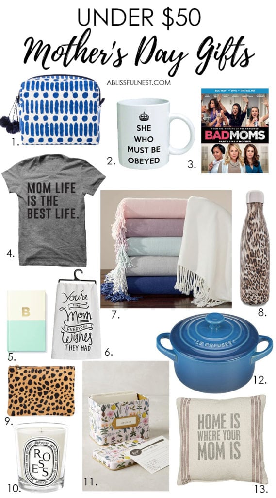 Mother's Day Gift Guide Ideas from Under $50 to Over $100 Ideas