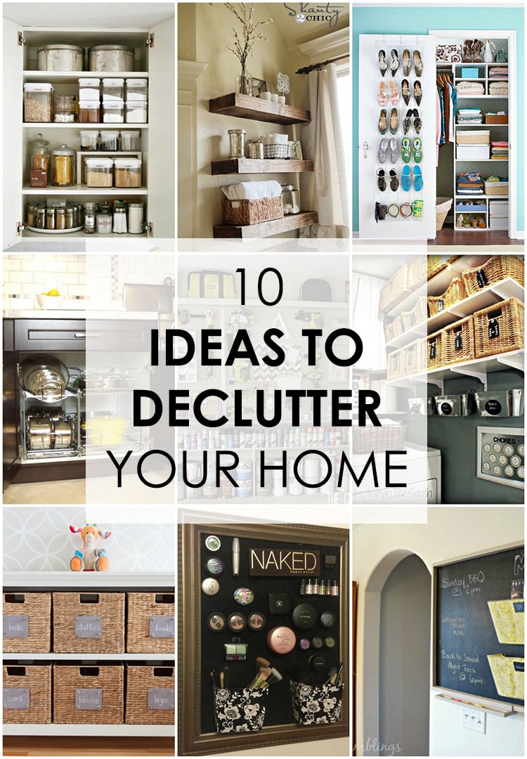 These home organizing ideas are incredible! 10 ideas to declutter your home. See more on https://ablissfulnest.com/