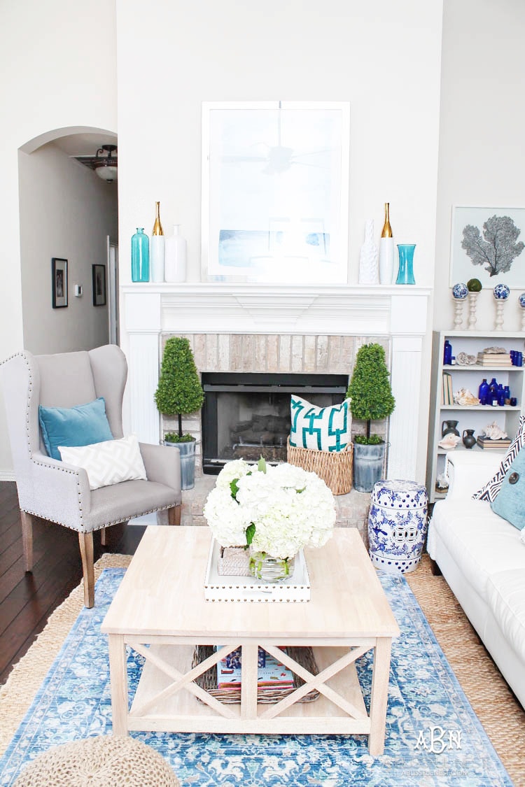 Summer Home Tour With Fresh Blue and White Color Scheme