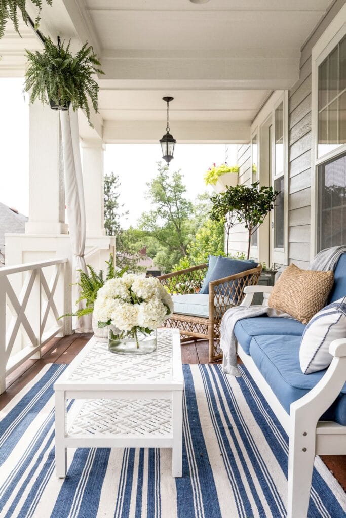 20 Beautiful Summer Front Porches + Decor Ideas | A Blissful Nest