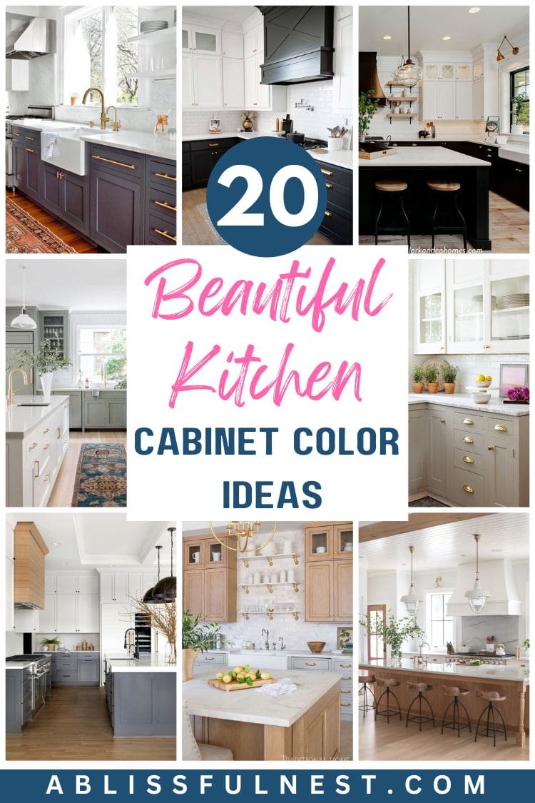 Beautiful Kitchen Cabinet Color Ideas | A Blissful Nest