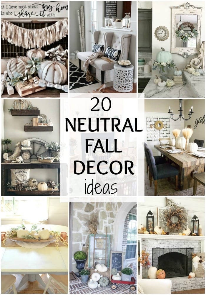 20 gorgeous neutral fall decor ideas from cottage farmhouse style to more modern touches! 