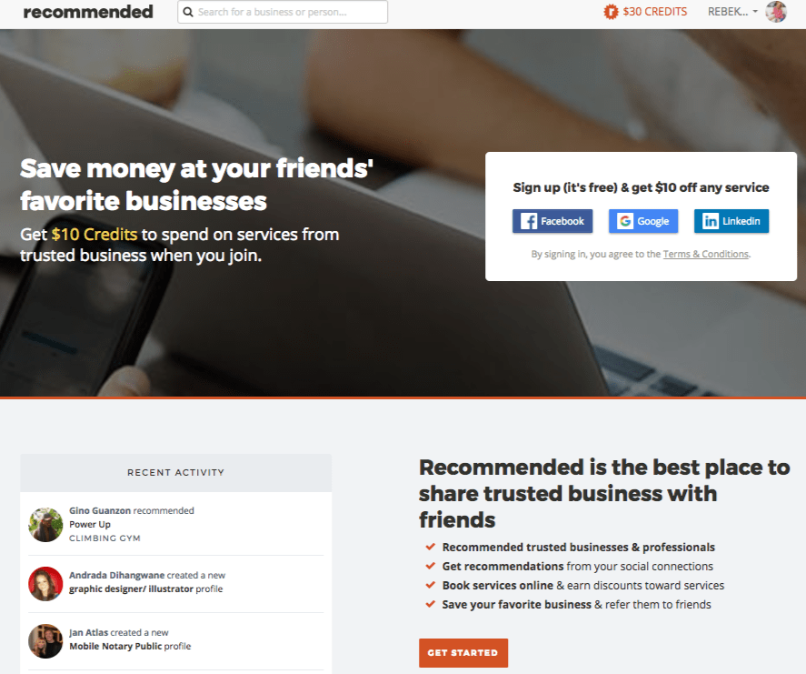 This is the most amazing site to get referrals for services from your friends! Bookmark them for later and even book appointments online. What a time saver! #recommended #ad
