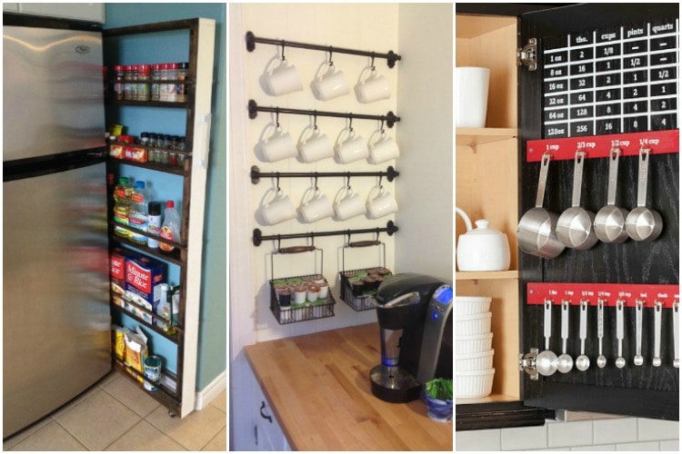 These are the most brilliant kitchen organization hacks ever! See more on https://ablissfulnest.com/ #kitchenorganization #organizationideas #kitchenhacks