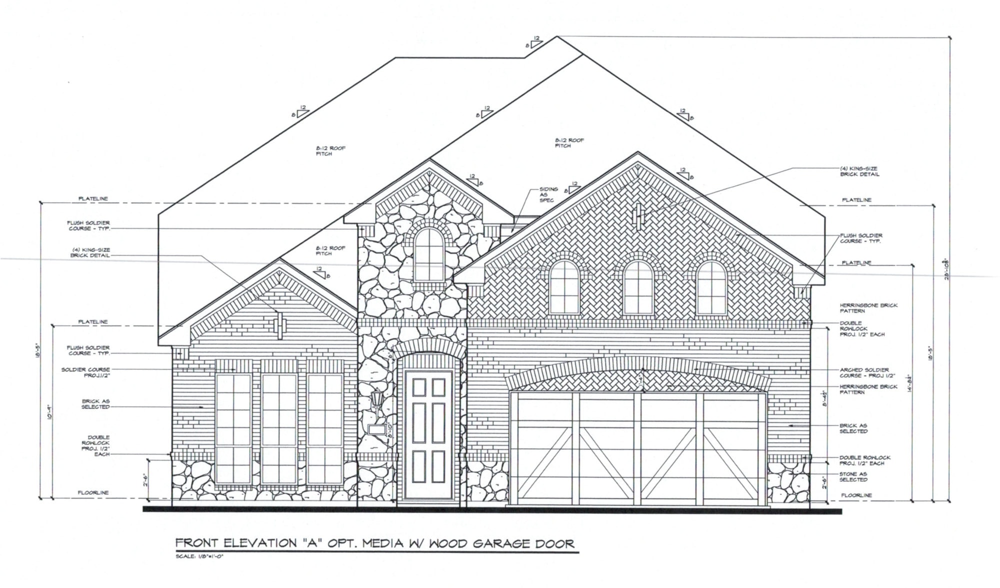 Struggling with how to choose brick for your home? This exterior house plan is beautiful! Love these brick selections for this exterior brick home being built. #exterior #homeexterior #homebuild