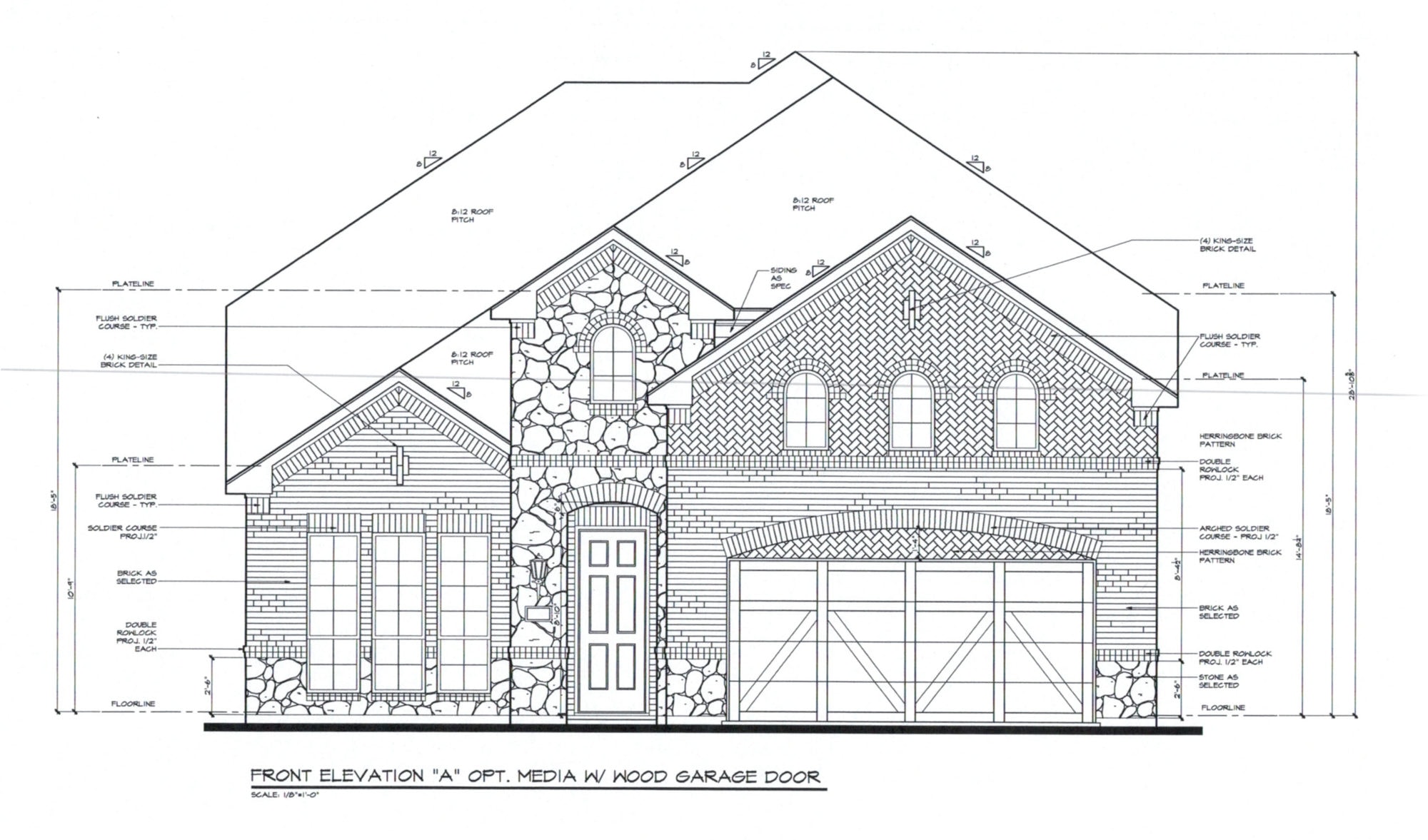 Love these brick selections for this exterior brick home being built. #exterior #homeexterior #homebuild