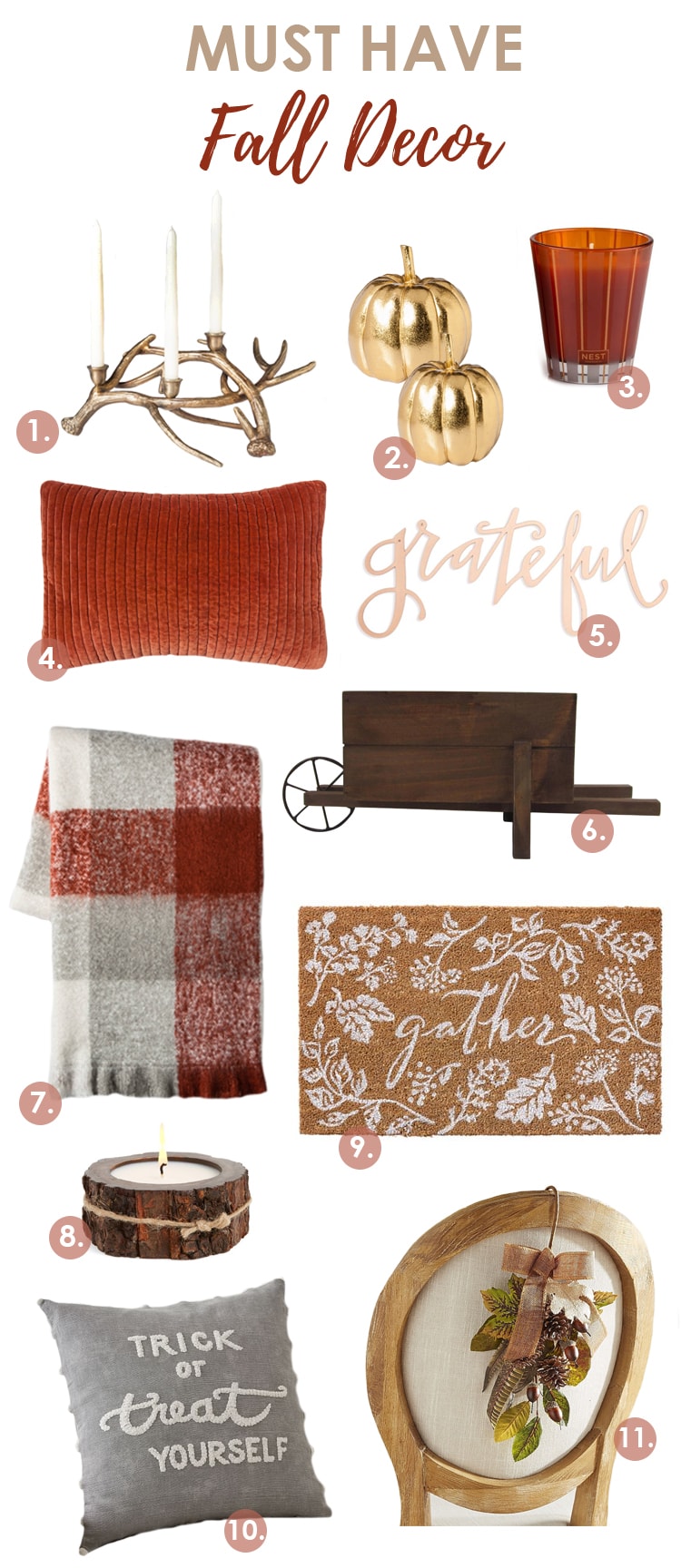 11 of THE Best must have fall decor this year! #falldecor #falldecorating #fallideas