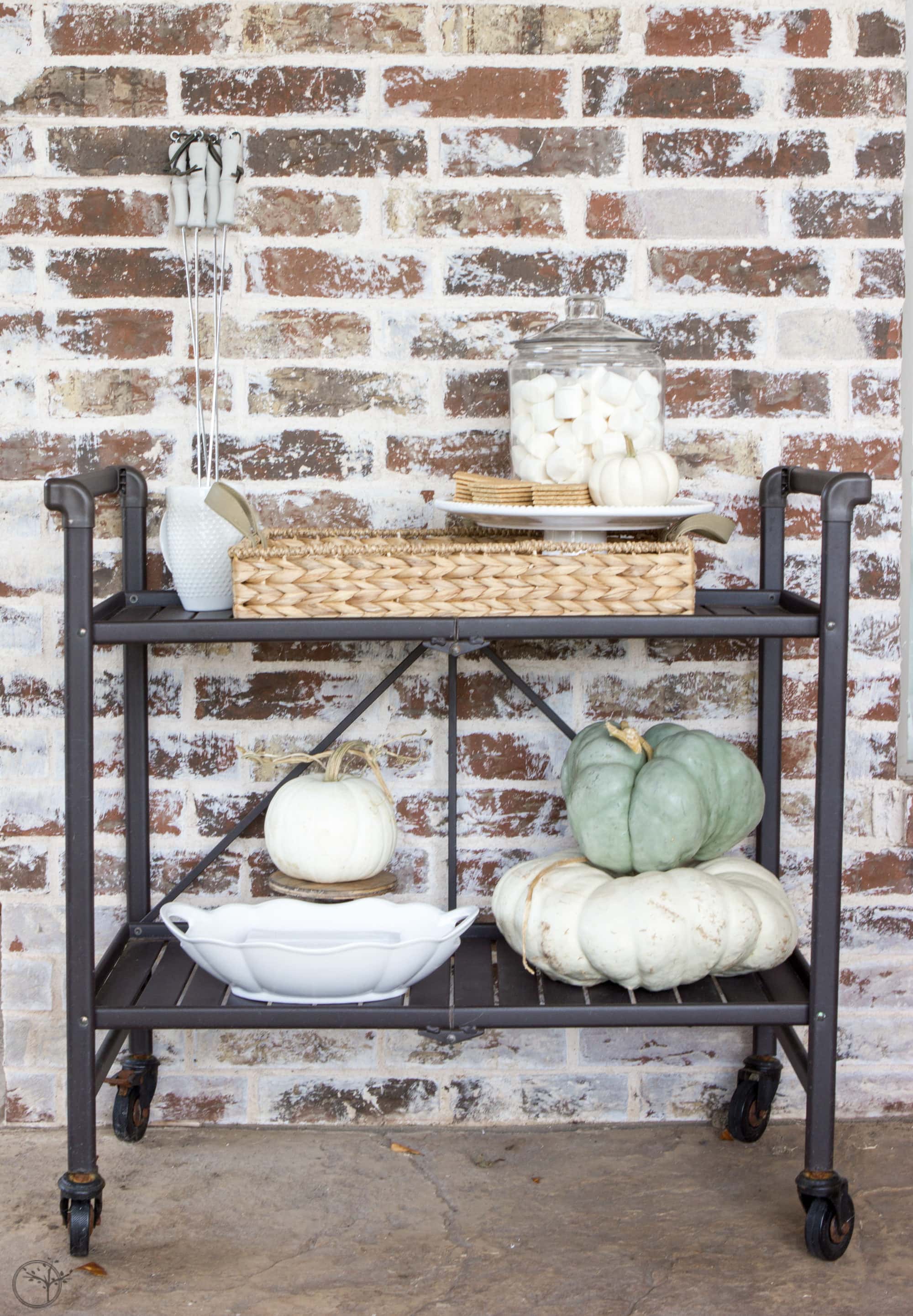 Outdoor S’mores Bar Cart for Fall Entertaining With Friends