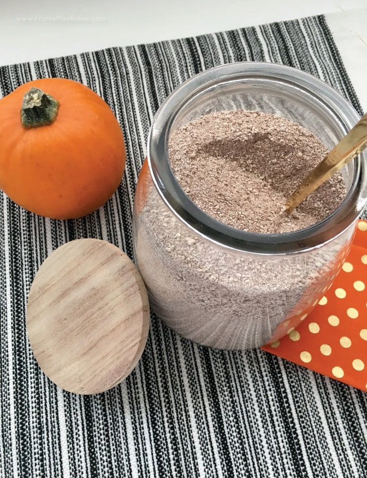 This Pumpkin Spice Hot Chocolate Mix recipe is easy to make and keep on hand. Great for gifting during the holidays. 