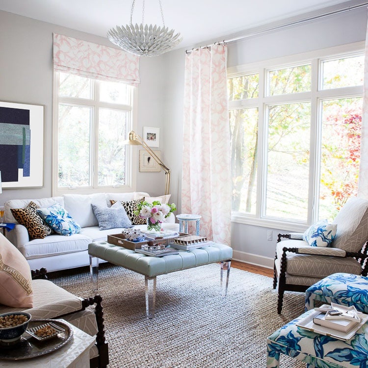 Mixing and matching the textures of throw pillows around the room gives a cohesive look of the room all together, even when styling throw pillows on multiple pieces of furniture