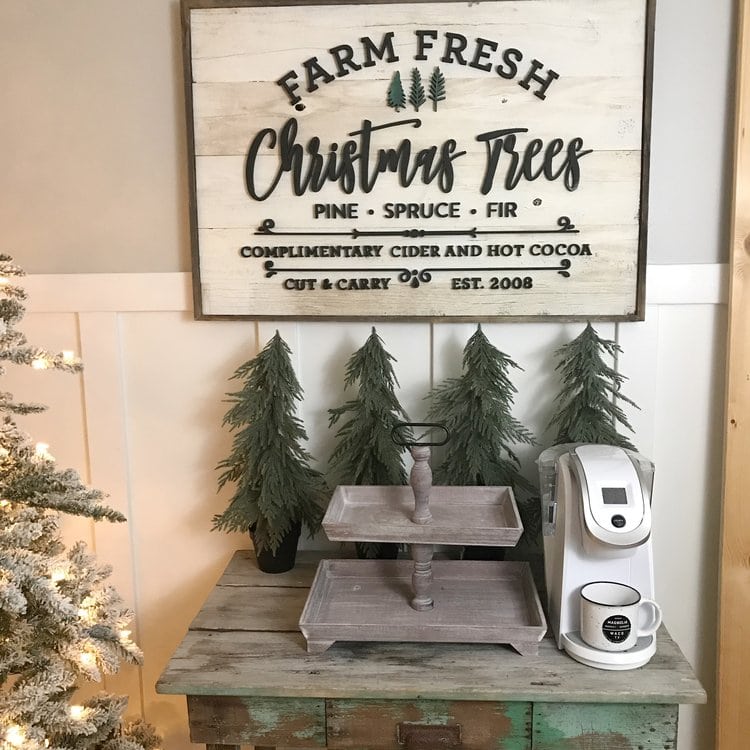 Create a Vintage Farmhouse-Style Christmas Hot Chocolate Bar