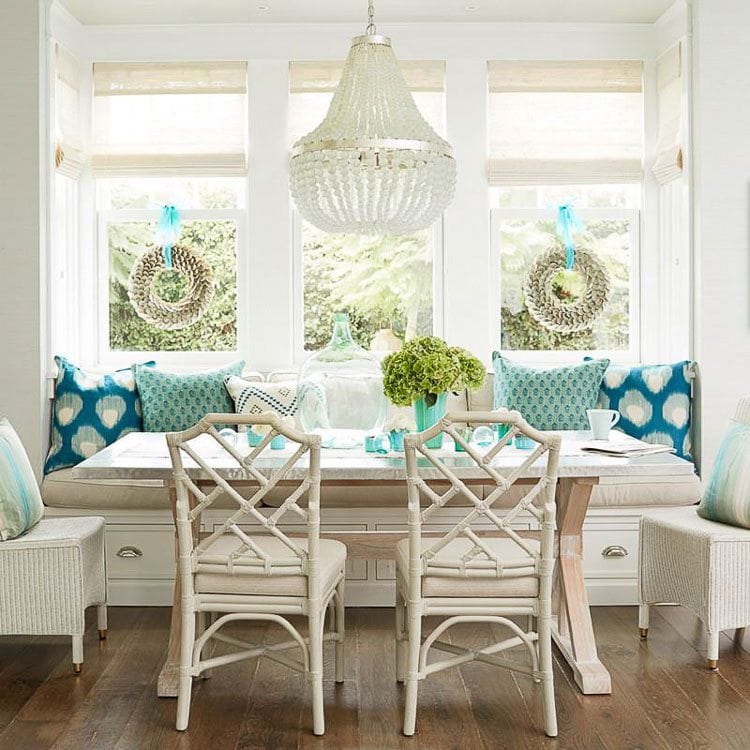 Do you love the color turquoise but don’t know how to add it into your home decor? We’ve got design tips just for you on how to use turquoise in your home and paint colors to choose from. Check out A Blissful Nest for more details. https://ablissfulnest.com/ #designtips #interiordesign #turquoisedecor #paintcolor #turquoisepaintcolor #blue #turquoise #aqua