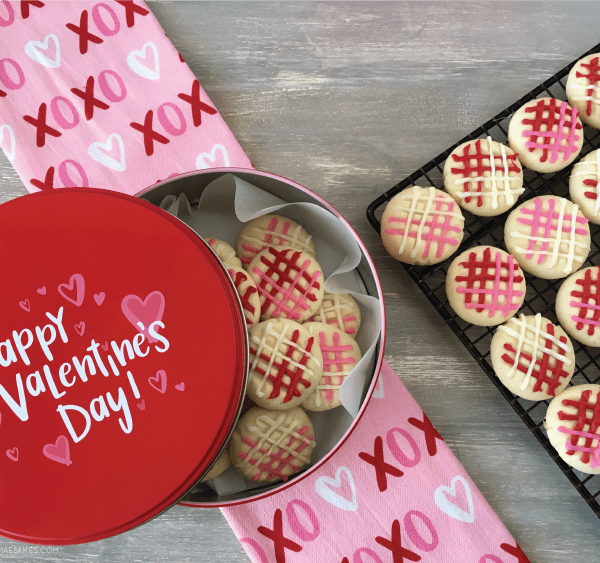 Plaid Valentine’s Day Melting Moments Cookie Recipe