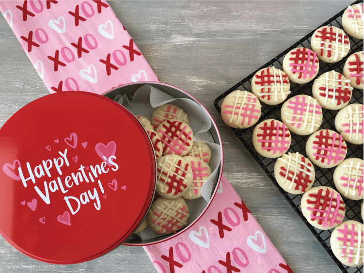 Plaid Valentine’s Day Melting Moments Cookie Recipe