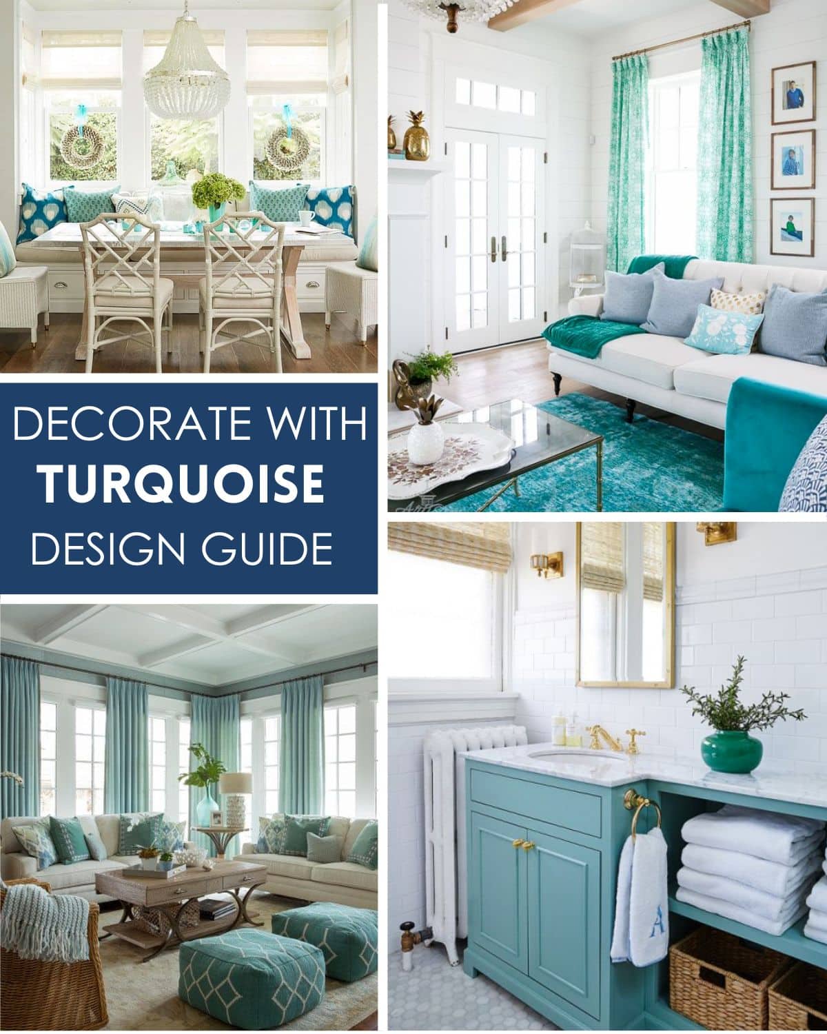 how to decorate with turquoise - 5 design tips - a blissful nest