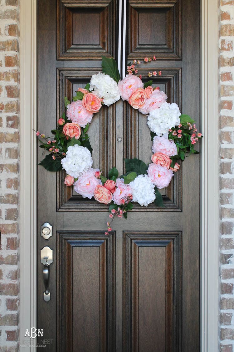 My Spring Front Porch with Blush & Black Accents