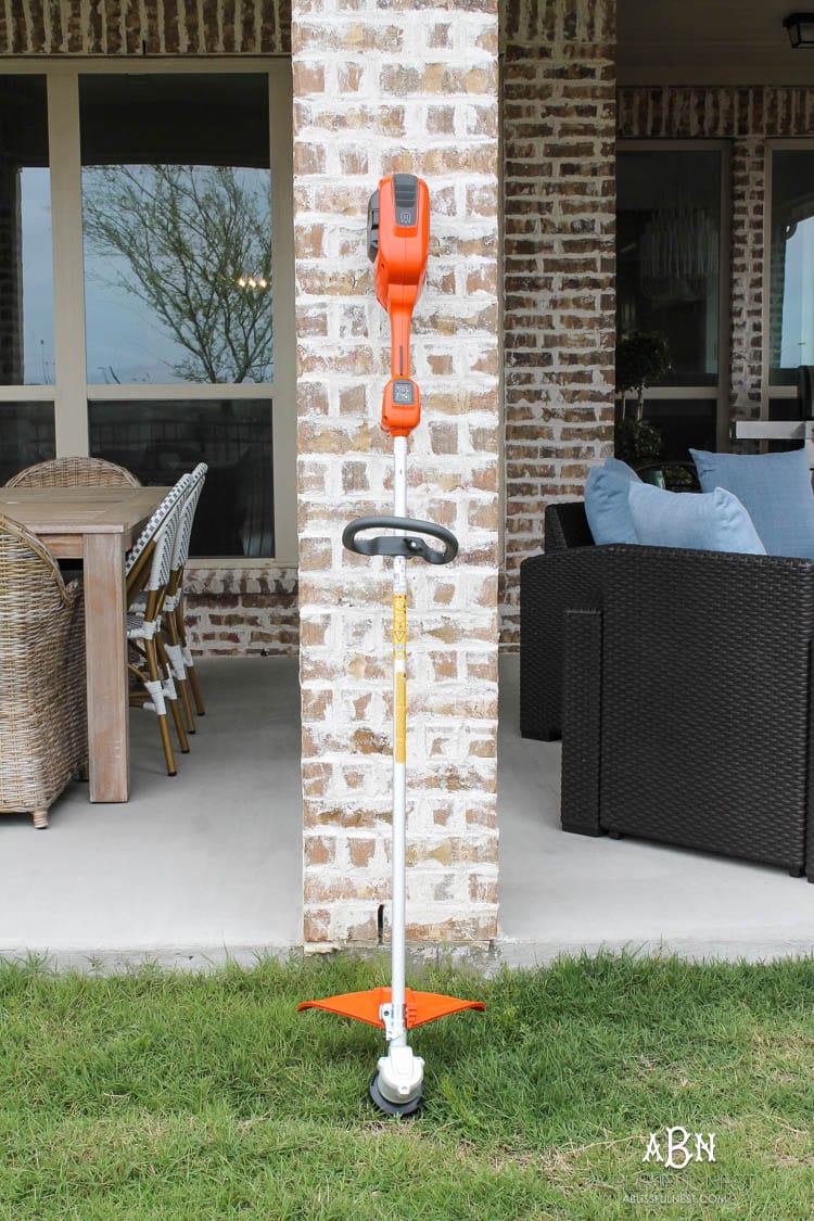 There are many tips + tricks to getting your lawn looking great for the spring season! #ad #husqvarna