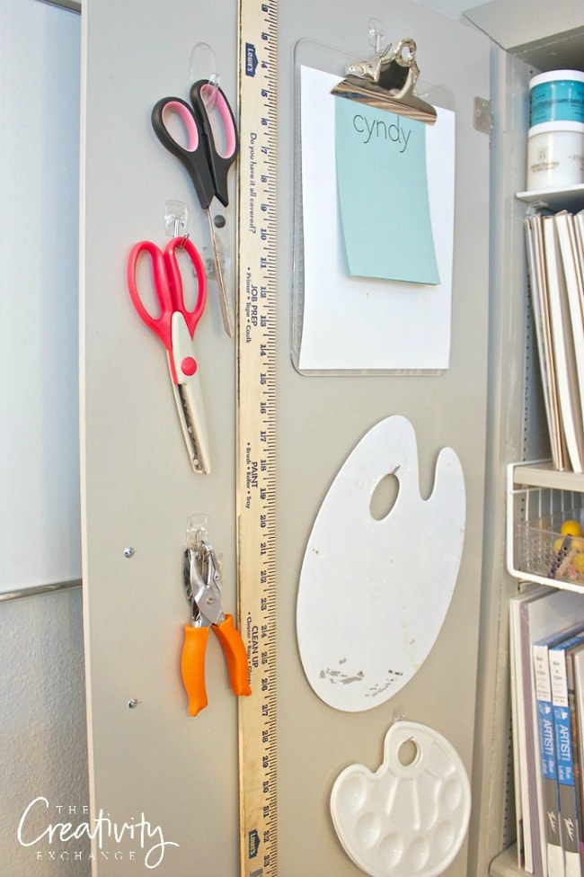 Get your craft space organized with the small Command hooks. The Creativity Exchange, 15 Things to do with Command Hooks in your Home