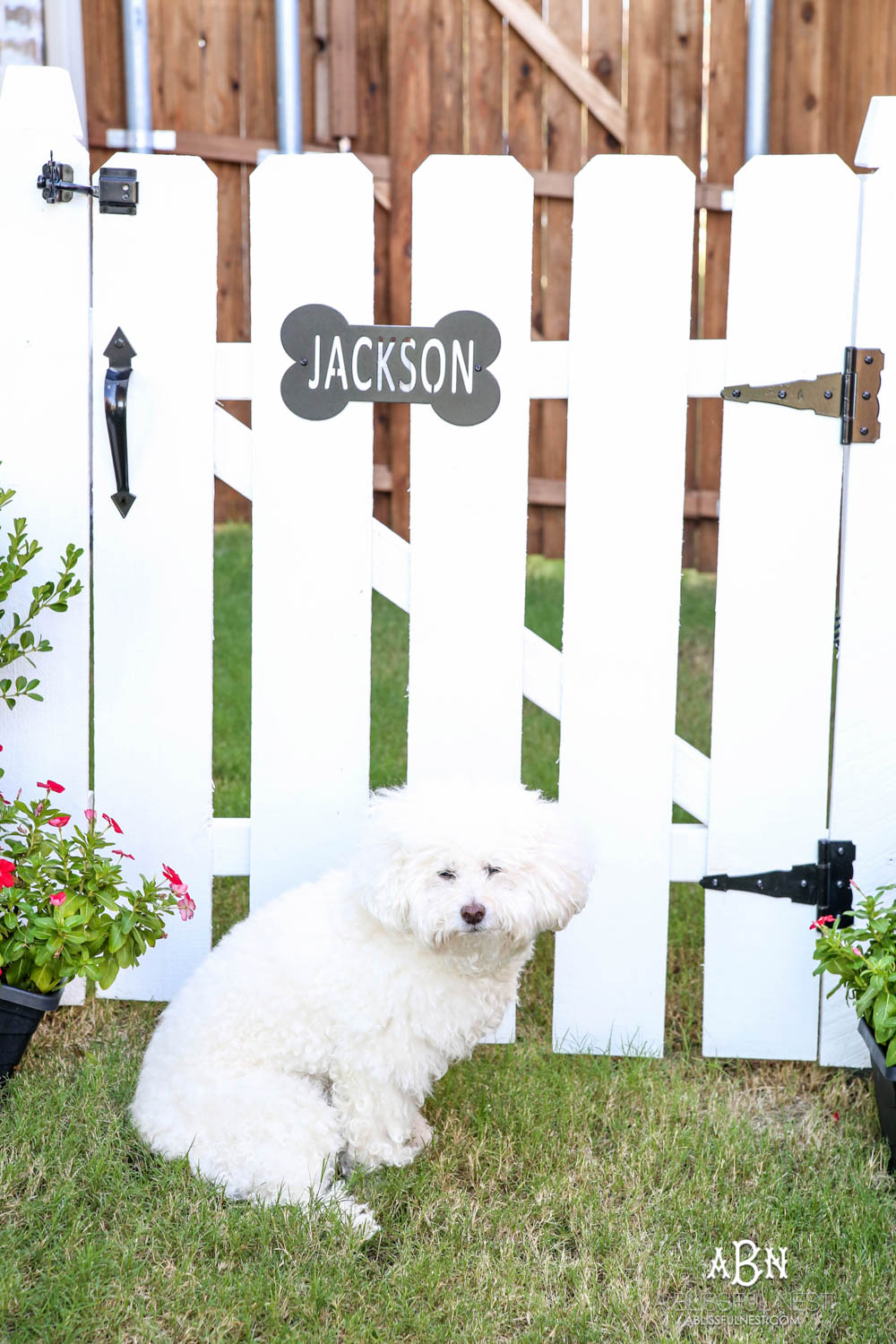 Follow our simple steps to recreate this dog gate for your own backyard with this essential gate kit from National Hardware. #ad #NationalHardware