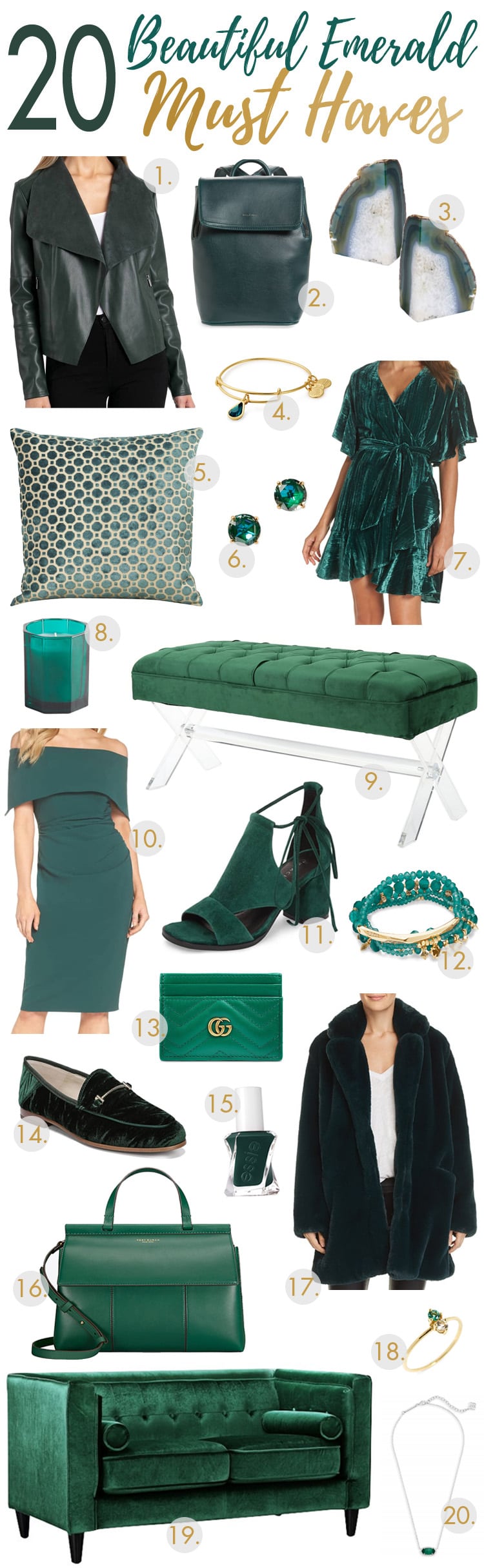20 Beautiful Emerald Must Haves