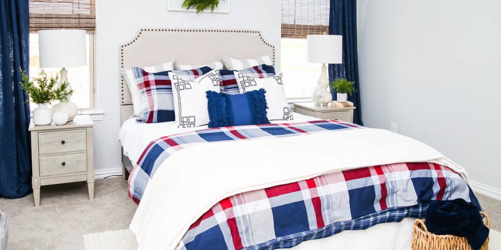 Plaid Holiday Guest Bedroom A Blissful Nest